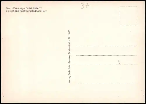 Ansichtskarte Duderstadt Mehrbildkarte mit 5 Ortsansichten 1980