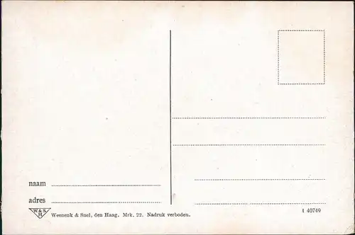 Postkaart Marken-Waterland Insel Marken Stadtpartie 1916