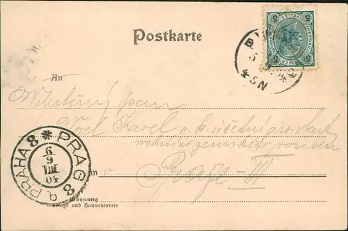 Ansichtskarte Wien Prater Hauptallee - Festumzug 1904