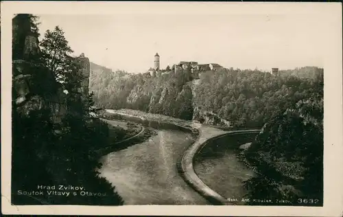 Zwickau (Südböhmen) Zvíkov Burg Zvíkov Klingenberg - Fotokarte 1932