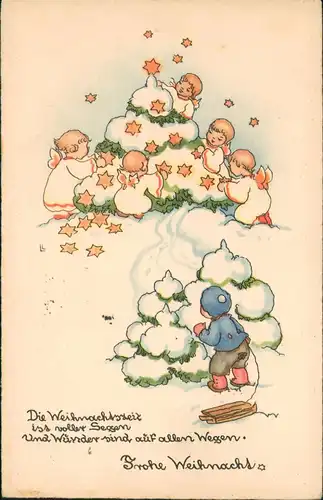 Ansichtskarte  Weihnachten Christmas Künstlerkarte Liesel Lauterborn 1938