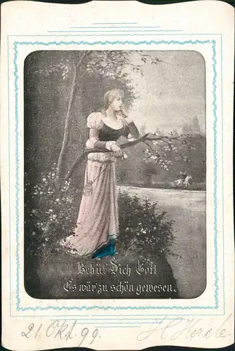Ansichtskarte  Menschen / Soziales Leben - Frau Behüt dich Gott 1899