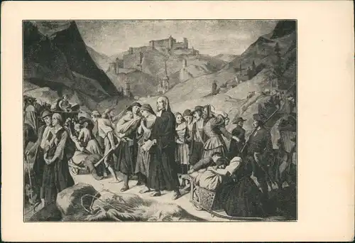 Ansichtskarte  Künstlerkarte Historienszene Verein der Salzbund Salzburg 1923