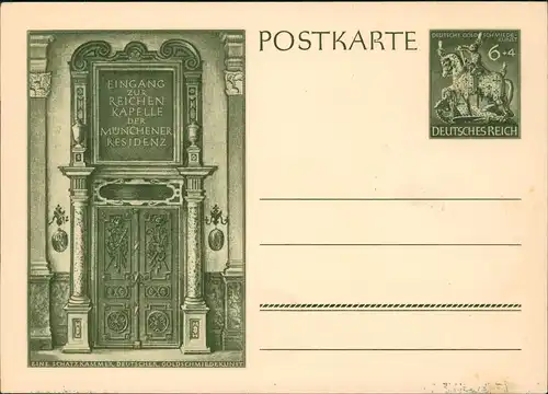 Ganzsache München Ganzsache Reichen Kapelle 1943