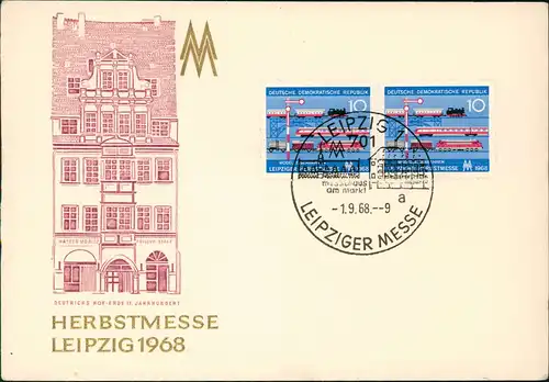 Ansichtskarte Leipzig Leipziger Herbst Messe 1968  gel. Sonderstempel