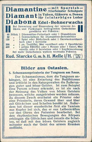 Reklame & Werbung - Starcke Melle Bohnenwachs Schamanenpriester 1905