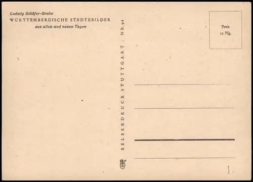 Münsingen (Württemberg) Ludwig Schäfer-Grohe, Stadt Künstlerkarte 1968