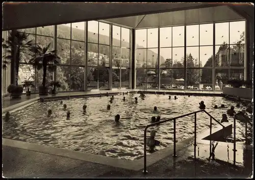 Ansichtskarte Bad Wildbad Schwimmbad, Innen 1964