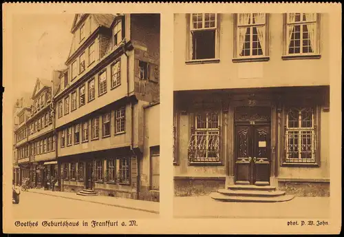 Ansichtskarte Frankfurt am Main Goethehaus - 2 Bild 1932