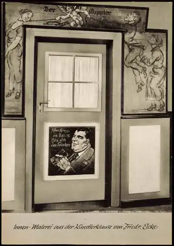 Schwalenberg Schieder-  Restaurant Künstlerklause Innen-Malerei  Eicke 1950