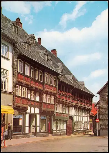 Ansichtskarte Goslar Fachwerkhäuser in der oberen Bäckerstraße 1970