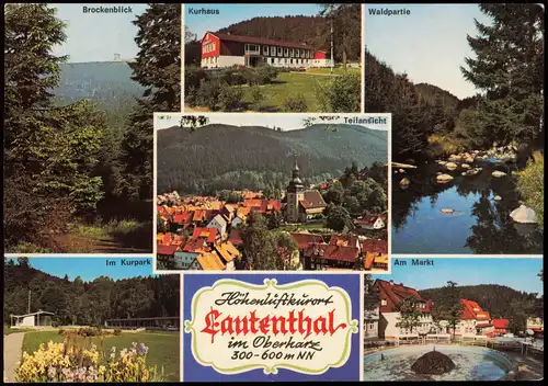 Langelsheim Mehrbildkarte mit Brocken-Blick, Kurhaus, Ortsansichten 1977