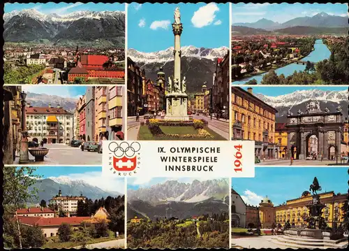 Ansichtskarte Innsbruck Stadtteilansichten IX. Olympische Spiele 1965