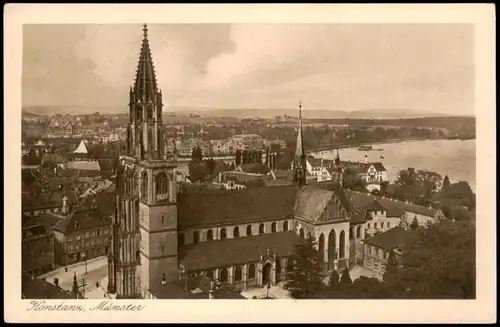 Ansichtskarte Konstanz Münster, Fernblick 1928