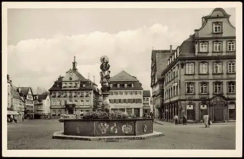 Ansichtskarte Schwäbisch Gmünd Marktplatz mit Rathaus und Marienbrunnen 1940
