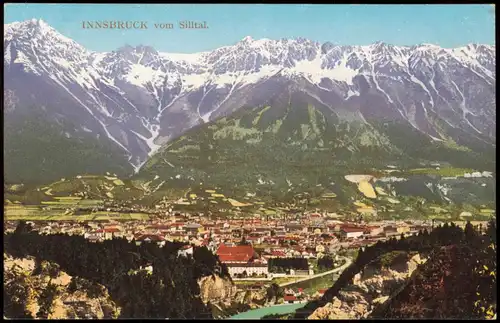 Ansichtskarte Innsbruck vom Silltal. 1912