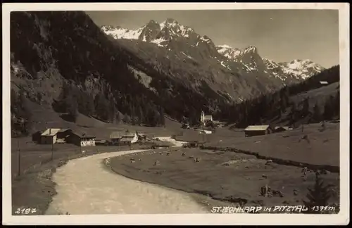 Ansichtskarte St. Leonhard im Pitztal Partie an der Stadt 1930