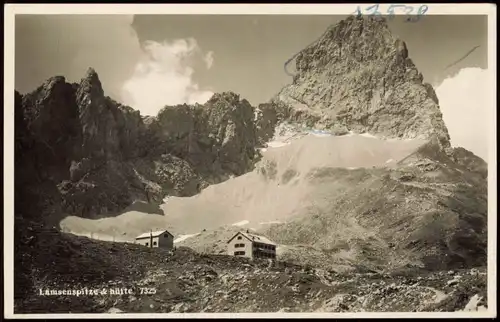 Ansichtskarte .Tirol Lamsenspitze & Hütte Karwendelgebirge 1929