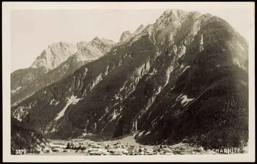 Ansichtskarte Scharnitz Tirol Blick auf die Stadt 1930