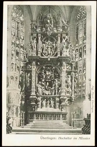 Ansichtskarte Überlingen St. Nikolaus Münster - Altar 1912