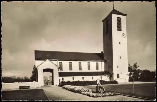 Heidelberg Pfaffengrund Evang. Kirche mit Gefallenen-Denkmal 1961