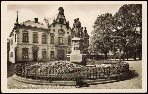 Postcard Zwittau Svitavy Denkmal Mutterliebe 1941