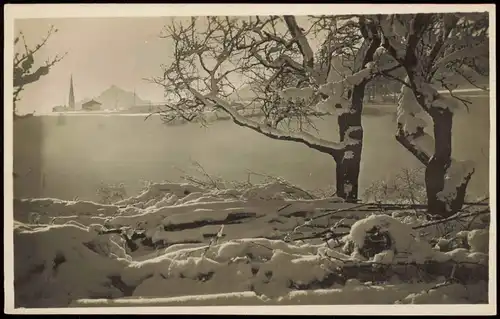 Ansichtskarte Natters Umland-Ansicht, Verschneite Landschaft im Winter 1920