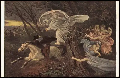 Ansichtskarte  Künstlerkarte. M. v. Schwind: Der Erlkönig 1910