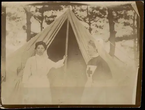 .Russland Rußland Россия Krankenschwestern vor Zelt 1905 Privatfoto Foto
