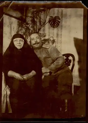 .Russland Rußland Россия Soldat mit Frau 1905 Privatfoto Foto