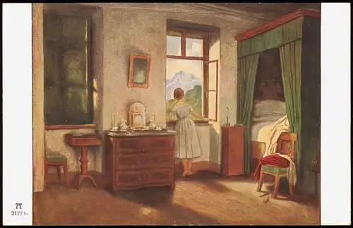 Ansichtskarte  M. v. Schwind: Morgenstunde - L'heure Künstlerkarte 1922