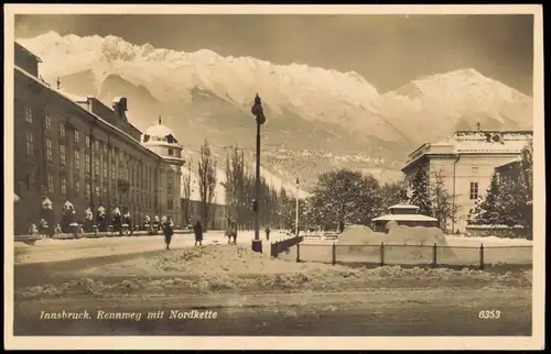 Ansichtskarte Innsbruck Rennweg mit Nordkette 1930