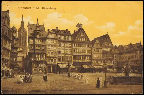 Ansichtskarte Frankfurt am Main Römerberg 1927