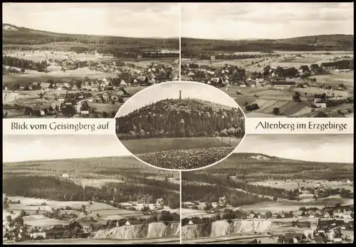 Ansichtskarte Altenberg (Erzgebirge) 5 Bild Ansichten 1973  gel. Sonderstempel