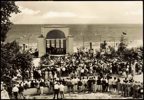 Bansin-Heringsdorf Usedom Strandpromenade Musikpavillon zur DDR-Zeit 1967