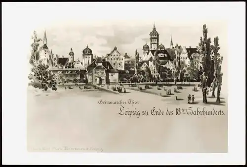 Ansichtskarte Leipzig Grimmasches Tor 1800/1987