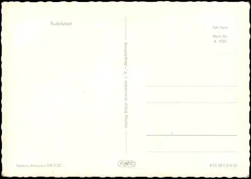 Ansichtskarte Rudolstadt Panorama-Ansicht 1958