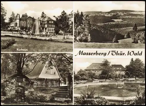 Ansichtskarte Masserberg Kurhaus, Werraquelle, Kuranlagen 1979