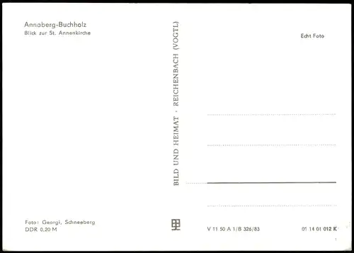 Ansichtskarte Annaberg-Buchholz Blick zur St. Annenkirche 1983