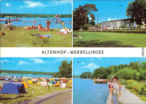 Schorfheide 1. Badestell "Süßer Winkel", 2. FDGB-Erholungsheim "Süßer Winkel", 3. Campingplatz "Süßer Winkel" 4. Am Werbellinsee 1974