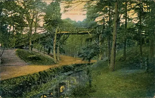 Postkaart Rijsenburg-Driebergen-Rijsenburg Zwitsersche Brug 1906