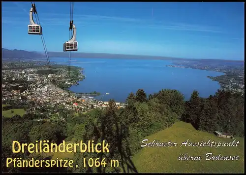 Ansichtskarte Bregenz Seilbahn Bodensee mit Insel Lindau 1998