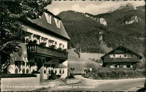Ansichtskarte Aschau im Chiemgau Straßenpartie Erholungsheim 1959
