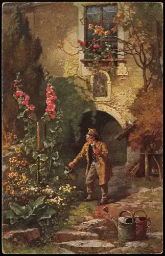 Ansichtskarte  J. Frank: Seine Lieblinge Künstlerkarte 1912