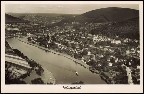 Ansichtskarte Neckargemünd Blick auf die Stadt 1938
