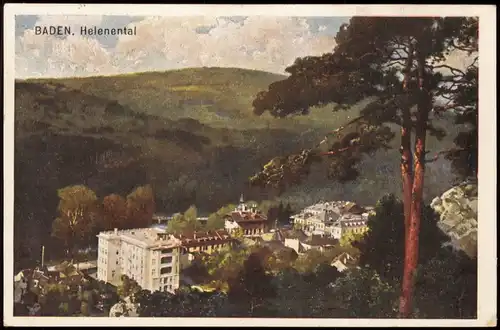 Ansichtskarte Baden (bei Wien) Helenenthal - Künstlerkarte 1914