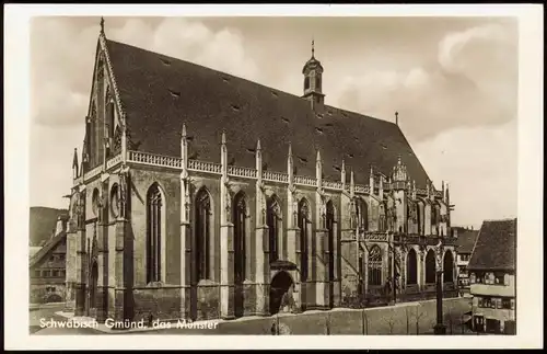Ansichtskarte Schwäbisch Gmünd Partie am Münster 1950