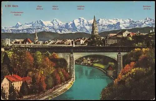 Ansichtskarte Bern (Schweiz) Berne Stadtblick - Brücke 1935