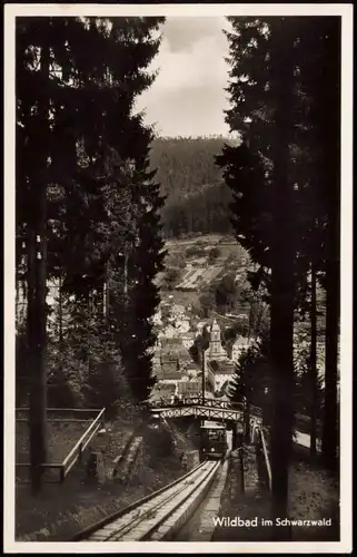 Ansichtskarte Bad Wildbad Bergbahn 1958