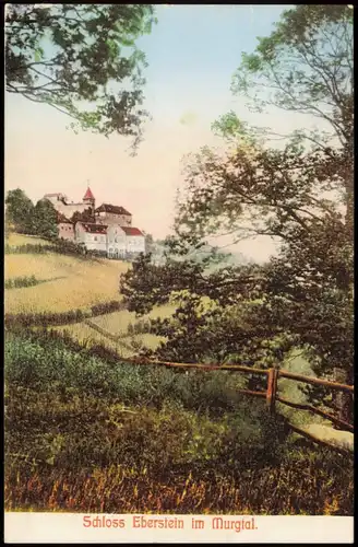 Ansichtskarte Gernsbach Schloss Eberstein, Weinberge 1912